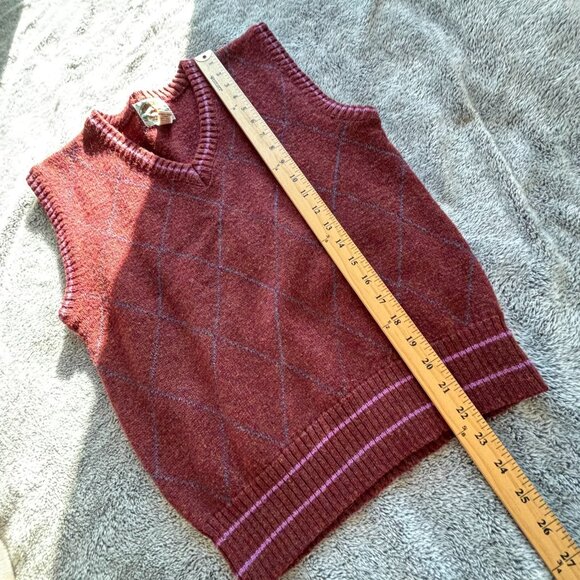 Vtg Midwest Trader Sweater Vest Argyle Wool Blend Prep Academia Old Money 18977 - Picture 5 of 8